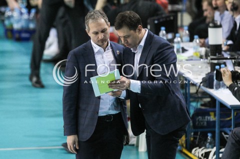  04.02.2018 RZESZOW <br />SIATKOWKA PLUSLIGA 2017/2018 MEN VOLLEYBALL POLAND POLISH PLUS LIGA LEAGUE SEASON 2017/2018 <br />MECZ ASSECO RESOVIA RZESZOW - PGE SKRA BELCHATOW <br />N/Z ANDRZEJ KOWAL - I TRENER ( HEAD COACH ) LUCIO ORO <br /> 