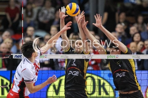  04.02.2018 RZESZOW <br />SIATKOWKA PLUSLIGA 2017/2018 MEN VOLLEYBALL POLAND POLISH PLUS LIGA LEAGUE SEASON 2017/2018 <br />MECZ ASSECO RESOVIA RZESZOW - PGE SKRA BELCHATOW <br />N/Z MARIUSZ WLAZLY SRECKO LISINAC ALEKSANDER SLIWKA <br /> 