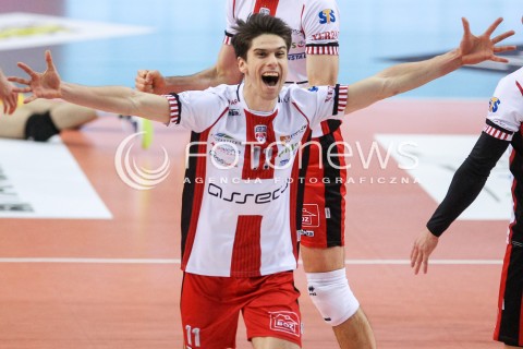  04.02.2018 RZESZOW <br />SIATKOWKA PLUSLIGA 2017/2018 MEN VOLLEYBALL POLAND POLISH PLUS LIGA LEAGUE SEASON 2017/2018 <br />MECZ ASSECO RESOVIA RZESZOW - PGE SKRA BELCHATOW <br />N/Z ALEKSANDER SLIWKA RADOSC EMOCJE SYLWETKA <br /> 