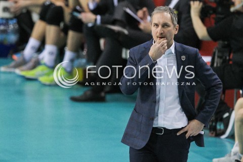  04.02.2018 RZESZOW <br />SIATKOWKA PLUSLIGA 2017/2018 MEN VOLLEYBALL POLAND POLISH PLUS LIGA LEAGUE SEASON 2017/2018 <br />MECZ ASSECO RESOVIA RZESZOW - PGE SKRA BELCHATOW <br />N/Z ANDRZEJ KOWAL - I TRENER ( HEAD COACH ) SYLWETKA <br /> 