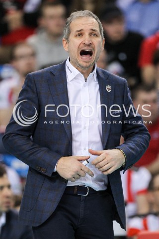  04.02.2018 RZESZOW <br />SIATKOWKA PLUSLIGA 2017/2018 MEN VOLLEYBALL POLAND POLISH PLUS LIGA LEAGUE SEASON 2017/2018 <br />MECZ ASSECO RESOVIA RZESZOW - PGE SKRA BELCHATOW <br />N/Z ANDRZEJ KOWAL - I TRENER ( HEAD COACH ) RADOSC EMOCJE SYLWETKA <br /> 