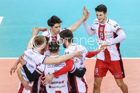  04.02.2018 RZESZOW <br />SIATKOWKA PLUSLIGA 2017/2018 MEN VOLLEYBALL POLAND POLISH PLUS LIGA LEAGUE SEASON 2017/2018 <br />MECZ ASSECO RESOVIA RZESZOW - PGE SKRA BELCHATOW <br />N/Z THIBAULT ROSSARD ALEKSANDER SLIWKA RADOSC EMOCJE <br /> 