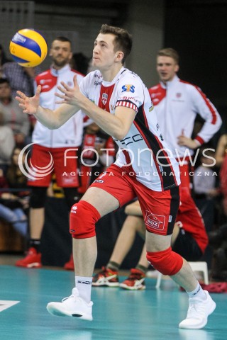  04.02.2018 RZESZOW <br />SIATKOWKA PLUSLIGA 2017/2018 MEN VOLLEYBALL POLAND POLISH PLUS LIGA LEAGUE SEASON 2017/2018 <br />MECZ ASSECO RESOVIA RZESZOW - PGE SKRA BELCHATOW <br />N/Z MICHAL KEDZIERSKI SYLWETKA <br /> 
