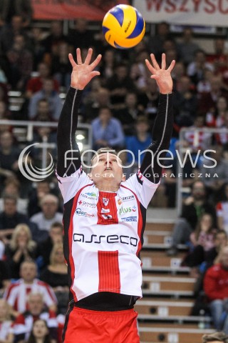  04.02.2018 RZESZOW <br />SIATKOWKA PLUSLIGA 2017/2018 MEN VOLLEYBALL POLAND POLISH PLUS LIGA LEAGUE SEASON 2017/2018 <br />MECZ ASSECO RESOVIA RZESZOW - PGE SKRA BELCHATOW <br />N/Z LUKAS TICHACEK SYLWETKA <br /> 