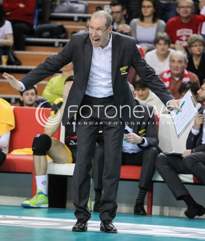  04.02.2018 RZESZOW <br />SIATKOWKA PLUSLIGA 2017/2018 MEN VOLLEYBALL POLAND POLISH PLUS LIGA LEAGUE SEASON 2017/2018 <br />MECZ ASSECO RESOVIA RZESZOW - PGE SKRA BELCHATOW <br />N/Z ROBERTO PIAZZA - I TRENER ( HEAD COACH ) RADOSC EMOCJE SYLWETKA <br /> 