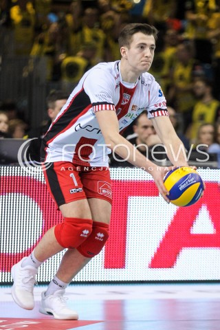  04.02.2018 RZESZOW <br />SIATKOWKA PLUSLIGA 2017/2018 MEN VOLLEYBALL POLAND POLISH PLUS LIGA LEAGUE SEASON 2017/2018 <br />MECZ ASSECO RESOVIA RZESZOW - PGE SKRA BELCHATOW <br />N/Z MICHAL KEDZIERSKI SYLWETKA <br /> 