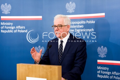 Konferencja ministra spraw zagranicznych w Warszawie