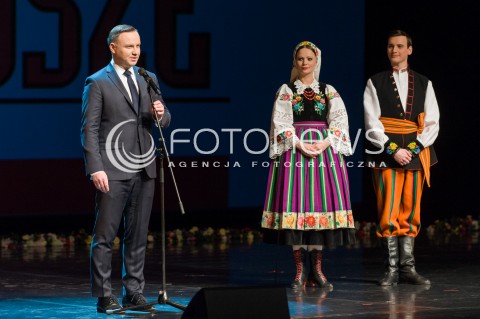  05.02.2018 WARSZAWA TEATR WIELKI<br />UDZIAL PARY PREZYDENCKIEJ W KONCERCIE MAZOWSZE NIEPODLEGLEJ<br />N/Z PREZYDENT RP ANDRZEJ DUDA<br /> 
