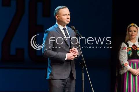  05.02.2018 WARSZAWA TEATR WIELKI<br />UDZIAL PARY PREZYDENCKIEJ W KONCERCIE MAZOWSZE NIEPODLEGLEJ<br />N/Z PREZYDENT RP ANDRZEJ DUDA<br /> 
