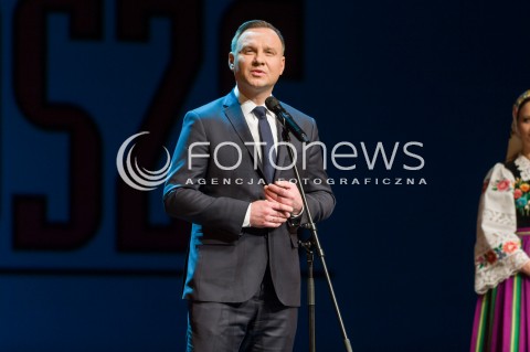  05.02.2018 WARSZAWA TEATR WIELKI<br />UDZIAL PARY PREZYDENCKIEJ W KONCERCIE MAZOWSZE NIEPODLEGLEJ<br />N/Z PREZYDENT RP ANDRZEJ DUDA<br /> 