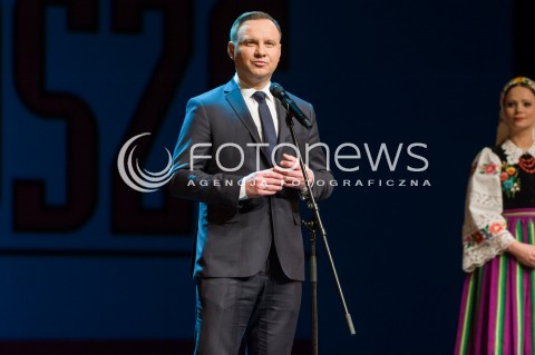  05.02.2018 WARSZAWA TEATR WIELKI<br />UDZIAL PARY PREZYDENCKIEJ W KONCERCIE MAZOWSZE NIEPODLEGLEJ<br />N/Z PREZYDENT RP ANDRZEJ DUDA<br /> 