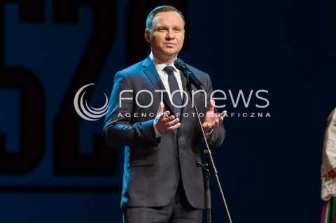  05.02.2018 WARSZAWA TEATR WIELKI<br />UDZIAL PARY PREZYDENCKIEJ W KONCERCIE MAZOWSZE NIEPODLEGLEJ<br />N/Z PREZYDENT RP ANDRZEJ DUDA<br /> 