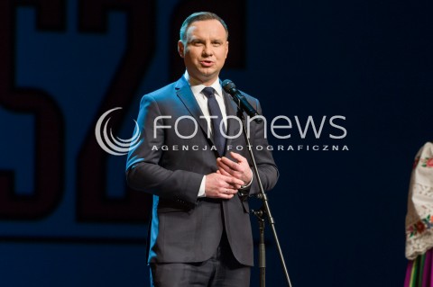  05.02.2018 WARSZAWA TEATR WIELKI<br />UDZIAL PARY PREZYDENCKIEJ W KONCERCIE MAZOWSZE NIEPODLEGLEJ<br />N/Z PREZYDENT RP ANDRZEJ DUDA<br /> 