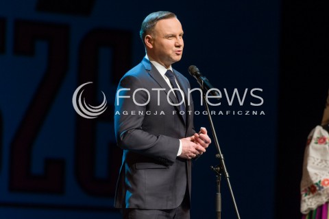  05.02.2018 WARSZAWA TEATR WIELKI<br />UDZIAL PARY PREZYDENCKIEJ W KONCERCIE MAZOWSZE NIEPODLEGLEJ<br />N/Z PREZYDENT RP ANDRZEJ DUDA<br /> 