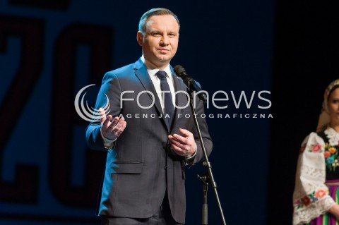  05.02.2018 WARSZAWA TEATR WIELKI<br />UDZIAL PARY PREZYDENCKIEJ W KONCERCIE MAZOWSZE NIEPODLEGLEJ<br />N/Z PREZYDENT RP ANDRZEJ DUDA<br /> 