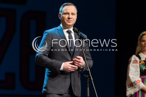  05.02.2018 WARSZAWA TEATR WIELKI<br />UDZIAL PARY PREZYDENCKIEJ W KONCERCIE MAZOWSZE NIEPODLEGLEJ<br />N/Z PREZYDENT RP ANDRZEJ DUDA<br /> 