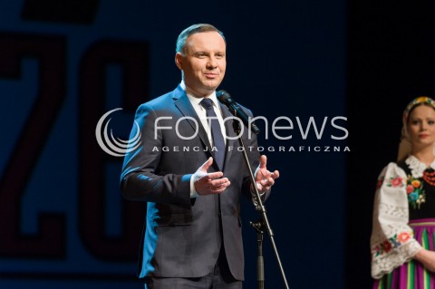  05.02.2018 WARSZAWA TEATR WIELKI<br />UDZIAL PARY PREZYDENCKIEJ W KONCERCIE MAZOWSZE NIEPODLEGLEJ<br />N/Z PREZYDENT RP ANDRZEJ DUDA<br /> 