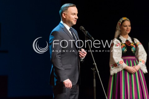  05.02.2018 WARSZAWA TEATR WIELKI<br />UDZIAL PARY PREZYDENCKIEJ W KONCERCIE MAZOWSZE NIEPODLEGLEJ<br />N/Z PREZYDENT RP ANDRZEJ DUDA<br /> 