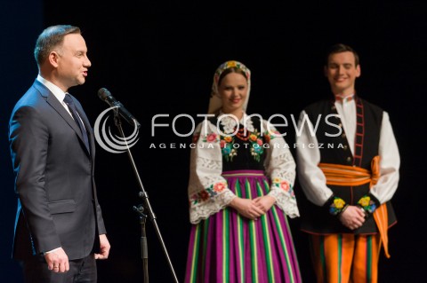  05.02.2018 WARSZAWA TEATR WIELKI<br />UDZIAL PARY PREZYDENCKIEJ W KONCERCIE MAZOWSZE NIEPODLEGLEJ<br />N/Z PREZYDENT RP ANDRZEJ DUDA<br /> 