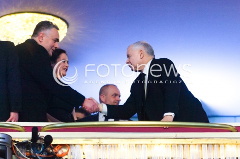  06.02.2018 WARSZAWA TEATR WIELKI<br />GALA 25 LECIA GAZETY POLSKIEJ ORAZ STREFY WOLNEGO SLOWA<br />N/Z JAROSLAW KACZYNSKI<br /> 