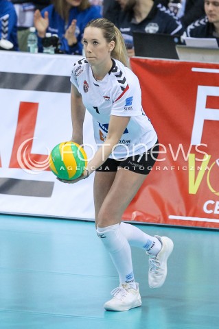  07.02.2018 RZESZOW POLAND<br />SIATKOWKA LIGA MISTRZYN <br />2018 CEV VOLLEYBALL CHAMPIONS LEAGUE - WOMEN <br />MECZ DEVELOPRES SKYRES RZESZOW - VOLERO ZURICH <br />N/Z HELENE ROUSSEAUX SYLWETKA <br /> 