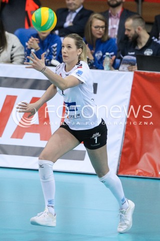  07.02.2018 RZESZOW POLAND<br />SIATKOWKA LIGA MISTRZYN <br />2018 CEV VOLLEYBALL CHAMPIONS LEAGUE - WOMEN <br />MECZ DEVELOPRES SKYRES RZESZOW - VOLERO ZURICH <br />N/Z HELENE ROUSSEAUX SYLWETKA <br /> 