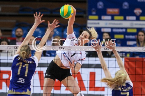  07.02.2018 RZESZOW POLAND<br />SIATKOWKA LIGA MISTRZYN <br />2018 CEV VOLLEYBALL CHAMPIONS LEAGUE - WOMEN <br />MECZ DEVELOPRES SKYRES RZESZOW - VOLERO ZURICH <br />N/Z HELENE ROUSSEAUX <br /> 