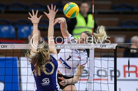  07.02.2018 RZESZOW POLAND<br />SIATKOWKA LIGA MISTRZYN <br />2018 CEV VOLLEYBALL CHAMPIONS LEAGUE - WOMEN <br />MECZ DEVELOPRES SKYRES RZESZOW - VOLERO ZURICH <br />N/Z HELENE ROUSSEAUX <br /> 