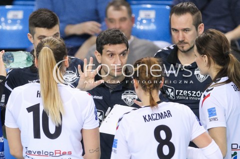  07.02.2018 RZESZOW POLAND<br />SIATKOWKA LIGA MISTRZYN <br />2018 CEV VOLLEYBALL CHAMPIONS LEAGUE - WOMEN <br />MECZ DEVELOPRES SKYRES RZESZOW - VOLERO ZURICH <br />N/Z LORENZO MICELLI - I TRENER ( HEAD COACH ) <br /> 