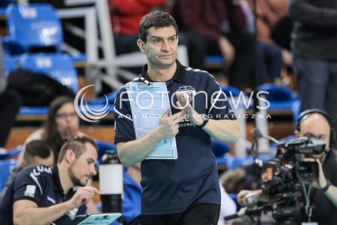  07.02.2018 RZESZOW POLAND<br />SIATKOWKA LIGA MISTRZYN <br />2018 CEV VOLLEYBALL CHAMPIONS LEAGUE - WOMEN <br />MECZ DEVELOPRES SKYRES RZESZOW - VOLERO ZURICH <br />N/Z LORENZO MICELLI - I TRENER ( HEAD COACH ) SYLWETKA <br /> 