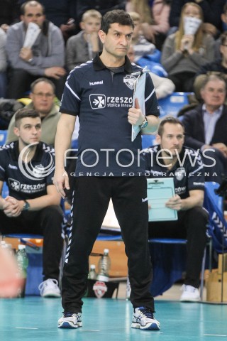  07.02.2018 RZESZOW POLAND<br />SIATKOWKA LIGA MISTRZYN <br />2018 CEV VOLLEYBALL CHAMPIONS LEAGUE - WOMEN <br />MECZ DEVELOPRES SKYRES RZESZOW - VOLERO ZURICH <br />N/Z LORENZO MICELLI - I TRENER ( HEAD COACH ) SYLWETKA <br /> 