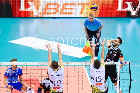  07.02.2018 GDANSK<br />SIATKOWKA - PLUS LIGA SEZON 2017/2018<br />MECZ TREFL GDANSK - JASTRZEBSKI WEGIEL<br />N/Z JASON DE ROCCO<br /> 