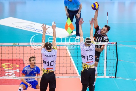  07.02.2018 GDANSK<br />SIATKOWKA - PLUS LIGA SEZON 2017/2018<br />MECZ TREFL GDANSK - JASTRZEBSKI WEGIEL<br />N/Z JASON DE ROCCO<br /> 