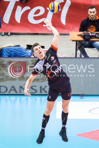  07.02.2018 GDANSK<br />SIATKOWKA - PLUS LIGA SEZON 2017/2018<br />MECZ TREFL GDANSK - JASTRZEBSKI WEGIEL<br />N/Z MACIEJ MUZAJ<br /> 