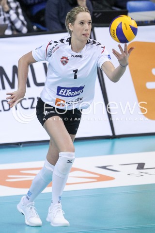  10.02.2018 RZESZOW <br />SIATKOWKA LIGA SIATKOWKI KOBIET LSK 2017/2018 WOMEN VOLLEYBALL POLAND POLISH LEAGUE <br />MECZ DEVELOPRES SKYRES RZESZOW - KSZO OSTROWIEC SWIETOKRZYSKI <br />N/Z HELENE ROUSSEAUX SYLWETKA <br /> 