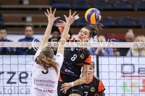  10.02.2018 RZESZOW <br />SIATKOWKA LIGA SIATKOWKI KOBIET LSK 2017/2018 WOMEN VOLLEYBALL POLAND POLISH LEAGUE <br />MECZ DEVELOPRES SKYRES RZESZOW - KSZO OSTROWIEC SWIETOKRZYSKI <br />N/Z MAGDALENA SOTER <br /> 