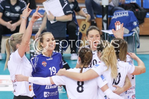  10.02.2018 RZESZOW <br />SIATKOWKA LIGA SIATKOWKI KOBIET LSK 2017/2018 WOMEN VOLLEYBALL POLAND POLISH LEAGUE <br />MECZ DEVELOPRES SKYRES RZESZOW - KSZO OSTROWIEC SWIETOKRZYSKI <br />N/Z POLA NOWAKOWSKA JELENA BLAGOJEVIC RADOSC EMOCJE <br /> 