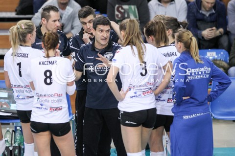  10.02.2018 RZESZOW <br />SIATKOWKA LIGA SIATKOWKI KOBIET LSK 2017/2018 WOMEN VOLLEYBALL POLAND POLISH LEAGUE <br />MECZ DEVELOPRES SKYRES RZESZOW - KSZO OSTROWIEC SWIETOKRZYSKI <br />N/Z LORENZO MICELLI - I TRENER ( HEAD COACH ) <br /> 