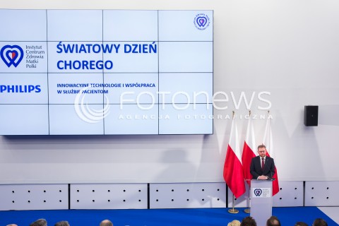  13.02.2018 LODZ<br />WIZYTA PARY PREZYDENCKIEJ W INSTYTUCIE CENTRUM ZDROWIA MATKI POLKI W LODZI <br />N/Z LUKASZ SZUMOWSKI<br /> 