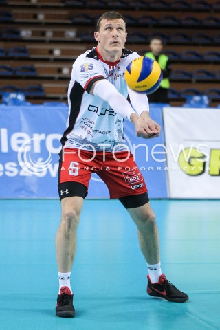  14.02.2018 RZESZOW POLAND<br />SIATKOWKA PUCHAR CEV <br />MEN VOLLEYBALL CEV CUP <br />MATCH ASSECO RESOVIA - GFC AJACCIO VB <br />N/Z LUKAS TICHACEK SYLWETKA <br /> 