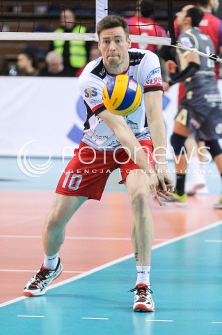  14.02.2018 RZESZOW POLAND<br />SIATKOWKA PUCHAR CEV <br />MEN VOLLEYBALL CEV CUP <br />MATCH ASSECO RESOVIA - GFC AJACCIO VB <br />N/Z JOCHEN SCHOPS SYLWETKA <br /> 