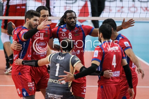  14.02.2018 RZESZOW POLAND<br />SIATKOWKA PUCHAR CEV <br />MEN VOLLEYBALL CEV CUP <br />MATCH ASSECO RESOVIA - GFC AJACCIO VB <br />N/Z DEJAN RADIC LUDOVIC CASTARD RADOSC EMOCJE <br /> 