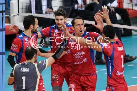  14.02.2018 RZESZOW POLAND<br />SIATKOWKA PUCHAR CEV <br />MEN VOLLEYBALL CEV CUP <br />MATCH ASSECO RESOVIA - GFC AJACCIO VB <br />N/Z TIMOTHEE CARLE DEJAN RADIC RADOSC EMOCJE <br /> 