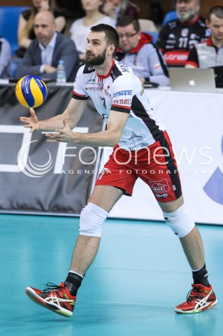  14.02.2018 RZESZOW POLAND<br />SIATKOWKA PUCHAR CEV <br />MEN VOLLEYBALL CEV CUP <br />MATCH ASSECO RESOVIA - GFC AJACCIO VB <br />N/Z MARCIN MOZDZONEK SYLWETKA <br /> 
