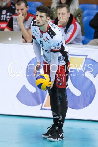  14.02.2018 RZESZOW POLAND<br />SIATKOWKA PUCHAR CEV <br />MEN VOLLEYBALL CEV CUP <br />MATCH ASSECO RESOVIA - GFC AJACCIO VB <br />N/Z THIBAULT ROSSARD SYLWETKA <br /> 