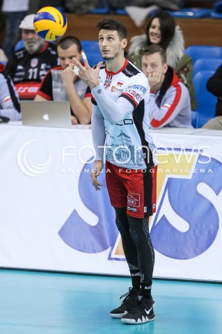 14.02.2018 RZESZOW POLAND<br />SIATKOWKA PUCHAR CEV <br />MEN VOLLEYBALL CEV CUP <br />MATCH ASSECO RESOVIA - GFC AJACCIO VB <br />N/Z THIBAULT ROSSARD SYLWETKA <br /> 