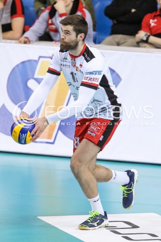  14.02.2018 RZESZOW POLAND<br />SIATKOWKA PUCHAR CEV <br />MEN VOLLEYBALL CEV CUP <br />MATCH ASSECO RESOVIA - GFC AJACCIO VB <br />N/Z DAWID DRYJA SYLWETKA <br /> 