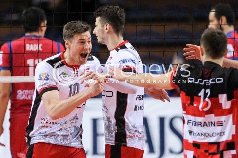  14.02.2018 RZESZOW POLAND<br />SIATKOWKA PUCHAR CEV <br />MEN VOLLEYBALL CEV CUP <br />MATCH ASSECO RESOVIA - GFC AJACCIO VB <br />N/Z JOCHEN SCHOPS RADOSC EMOCJE <br /> 