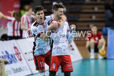  14.02.2018 RZESZOW POLAND<br />SIATKOWKA PUCHAR CEV <br />MEN VOLLEYBALL CEV CUP <br />MATCH ASSECO RESOVIA - GFC AJACCIO VB <br />N/Z ALEKSANDER SLIWKA THIBAULT ROSSARD RADOSC EMOCJE SYLWETKA <br /> 