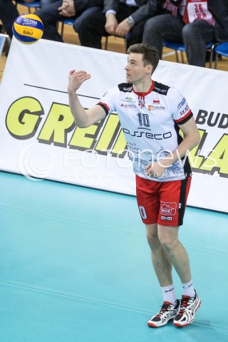  14.02.2018 RZESZOW POLAND<br />SIATKOWKA PUCHAR CEV <br />MEN VOLLEYBALL CEV CUP <br />MATCH ASSECO RESOVIA - GFC AJACCIO VB <br />N/Z JOCHEN SCHOPS SYLWETKA <br /> 